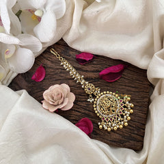 Vriksham Designer Lakshmi With Pearl Work Maang Tikka-Pearl-G19375