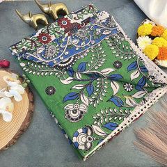 Off White Cotton Kalamkari Saree-VS4157