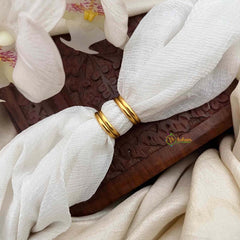 Vriksham Blossom Gold Finish Floral Adjustable Toe Rings-Red-G21647