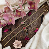 Vriksham Elegant Gold Look Alike Lotus Anklets-G20290