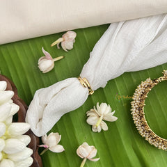 Vriksham Precious Kemp Finger Ring-Green Red-Pearl-G18526