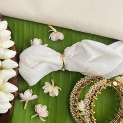 Vriksham Traditional Kemp Finger Ring-Green White-Pearl-G18525