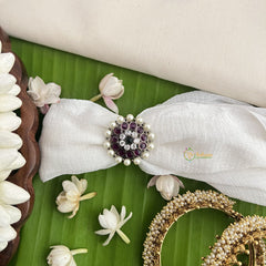 Vriksham Precious Kemp Finger Ring-Green White & Red-Pearl-G18544