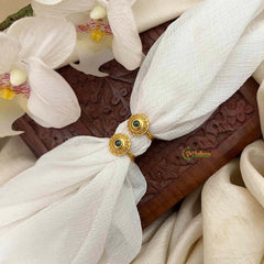 Vriksham Antique Finish Green Stone Adjustable Toe Rings-G21643