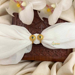 Vriksham Antique Finish Green Stone Adjustable Toe Rings-G21643