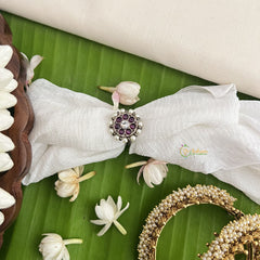 Vriksham Precious Kemp Finger Ring-White Red-Pearl-G18545