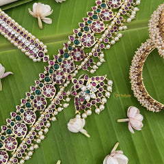 Vriksham Precious Gold Polish Kemp Mang Tikka-Red Green & white-pearl-G18533