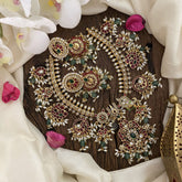 Vriksham Exquisite Nita Ambani Short Guttapusalu Aqua Green Beads-G16437