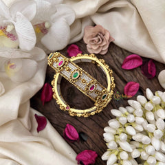 Vriksham Royal  Pearl Work Bangle-Screw Type Bangles-Red Green-G20291