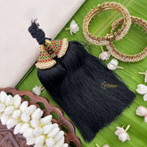 Vriksham Kemp Style Kunjalam-Green Red-Pearl-G18592