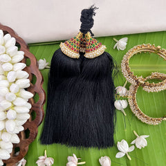 Vriksham Kemp Style Kunjalam-Green Red-Pearl-G18592