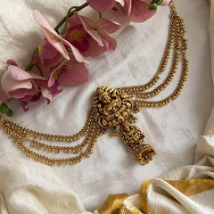 Premium Lakshmi Jada Billai with Golden Pearl Maatil-Bun Billai-G13714