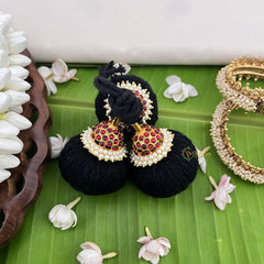 Vriksham Kemp Gold Style Kunjalam-Red-pearl-G18598