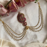 Designer Jada Billai with Pearl Maatil-Bun Billai-Red-G13929