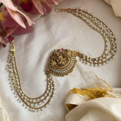 Stylish Peacock Lakshmi Jada Billai with Pearl Maatil-G13722