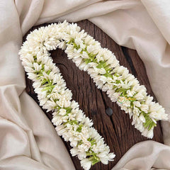 Vriksham Artificial White Flower Extension with Secure Snap Clip Flower Accessories-KH1311