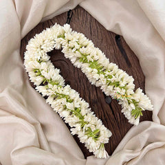 Vriksham Artificial White Flower Extension with Secure Snap Clip Flower Accessories-KH1311