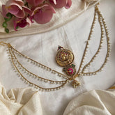 Precious One Stan Peacock Jada Billai with Pearl Maatil-Red Green-G13928