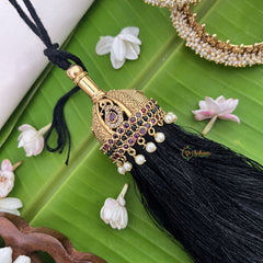 Vriksham Kemp Style Kunjalam-Red Green-Pearl-G18585