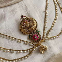 Precious One Stan Peacock Jada Billai with Pearl Maatil-Red Green-G13928