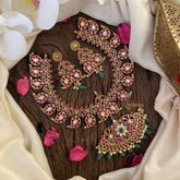 Vriksham Precious Kemp Reversible Maanga Short Neckpiece-Green Bead-G16469