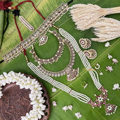 Vriksham Traditional Kemp Gold Plated Bridal Set-pearl-G18606