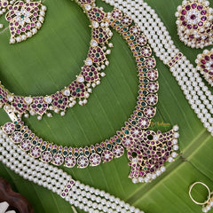 Vriksham Traditional Kemp Gold Plated Bridal Set-pearl-G18606