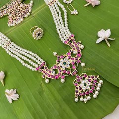 Vriksham Traditional Kemp Gold Plated Bridal Set-pearl-G18606