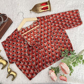 Vriksham Premium Floral Print Readymade Blouse -Kalamkari Print -Red-VS4510