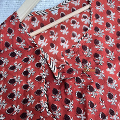 Vriksham Premium Floral Print Readymade Blouse -Kalamkari Print -Red-VS4510