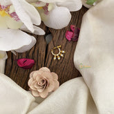 Vriksham Elegant Golden Naths/Nose pin-White-G17441