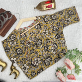 Vriksham Premium Floral Print Readymade Blouse -Kalamkari Print -Mehandi Green-VS4512