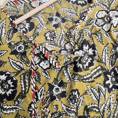 Vriksham Premium Floral Print Readymade Blouse -Kalamkari Print -Mehandi Green-VS4512