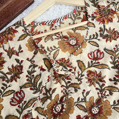 Vriksham Premium Floral Printed Readymade Blouse-Kalamkari Print-Skin Color-VS4516