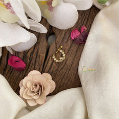 Vriksham Unique Gold Naths/Nose pin-White-G17521