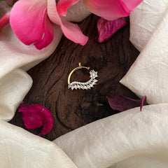 Premium Gold Look Alike AD Stone Nath / Nose pin-G13740