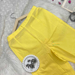 Vriksham Sunny Yellow Floral Embroidered Anarkali With Dupatta Suit Set-VS5079