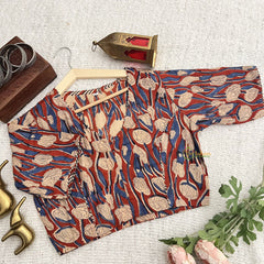 Vriksham Premium Floral Printed Readymade Blouse-Kalamkari Print-VS4526