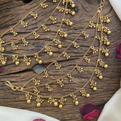 Vriksham 3 layer Ghungroo Maatil-Earchain-Gold Bead-G16492