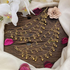 Vriksham 3 layer Ghungroo Maatil-Earchain-Gold Bead-G16492