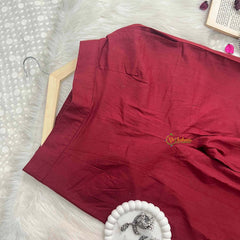 Vriksham Maroon Ajrakh Hand-Block Print Kurta With Cowrie Shell & Tassel Detail 3 Piece Suit Set-VS5085