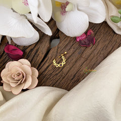 Vriksham Unique Golden Naths/Nose pin-Bird-Red-G17482