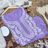 Vriksham Lavender Chikankari Kurti & Pajama Set-VS4328