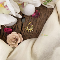 Vriksham Elegant Golden Naths/Nose pin-Red Green & White-G17486