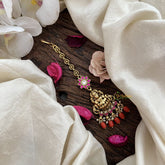 Vriksham Goddess Lakshmi Mandala Tikka-Orange Bead-G19459