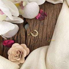 Vriksham Antique Gold Naths/Nose pin-Pearl-White-G17532