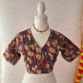 Vriksham Premium Floral Printed Readymade Blouse-Kalamkari Print-VS4526