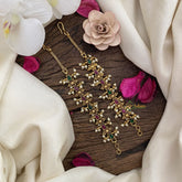 Vriksham Premium Kemp Single Strand Maatil with Pearl-Red Green-G16477