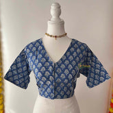 Vriksham Premium Printed Readymade Blouse -Kalamkari Print -Light Blue-VS4513