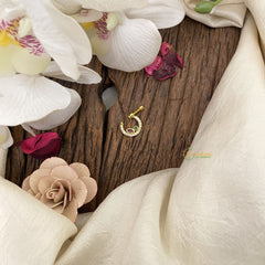 Vriksham Elegant Gold Naths/Nose pin-Red White & Green-G17526